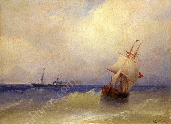 Sea by Ivan Konstantinovich Aivazovsky - Hand-Painted Oil Painting Reproduction