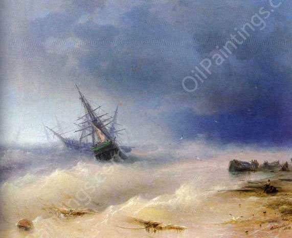 Storm by Ivan Konstantinovich Aivazovsky - Hand-Painted Oil Painting Reproduction