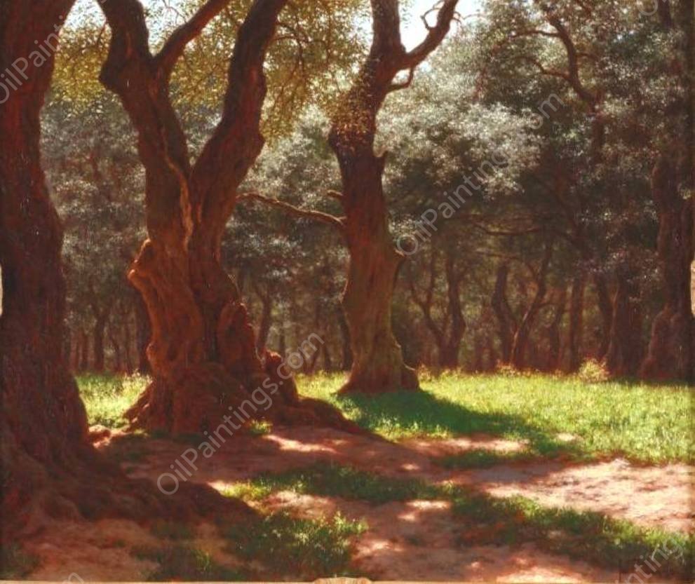 Foret D'Oliviers a Cap St. Martin by Ivan Fedorovich Choultse - Hand-Painted Oil Painting Reproduction