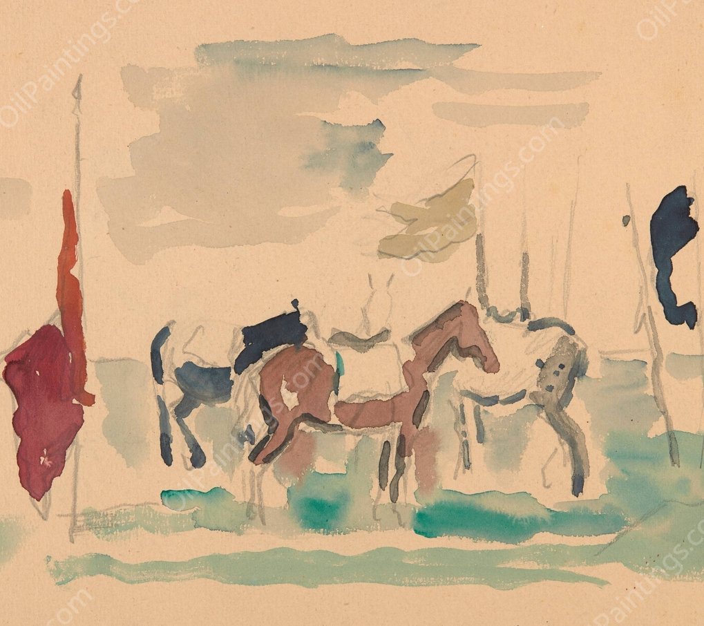 Szkic sceny historycznej  by Ivan Ivanec - Hand-Painted Oil Painting Reproduction