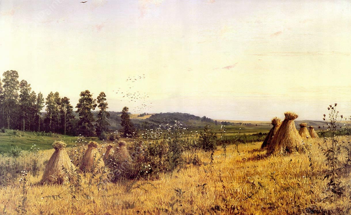 Landscape in Polessie by Ivan Ivanovich Shishkin - Hand-Painted Oil Painting Reproduction