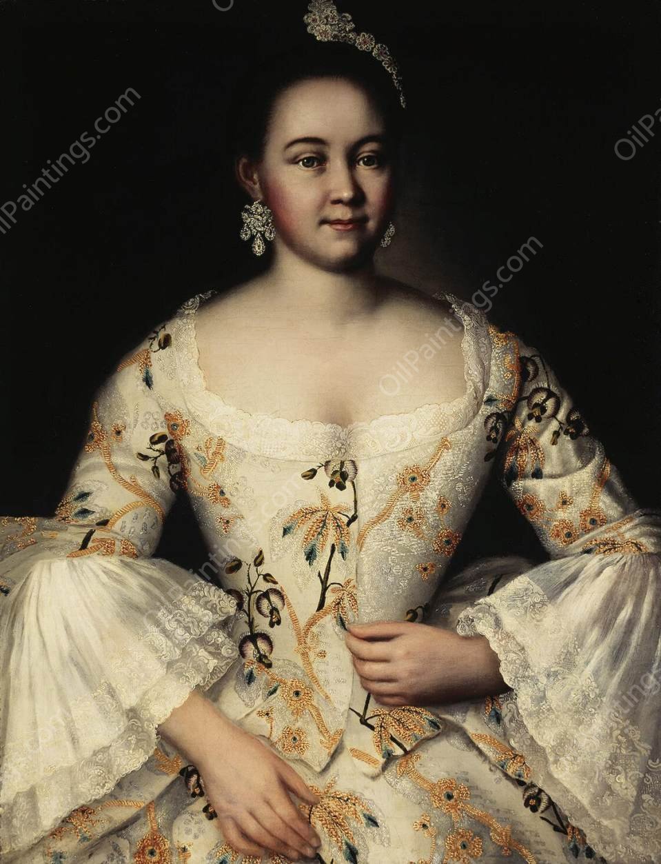Portrait of S.S. Yakovleva by Ivan Yakovlevich Vishnyakov - Hand-Painted Oil Painting Reproduction
