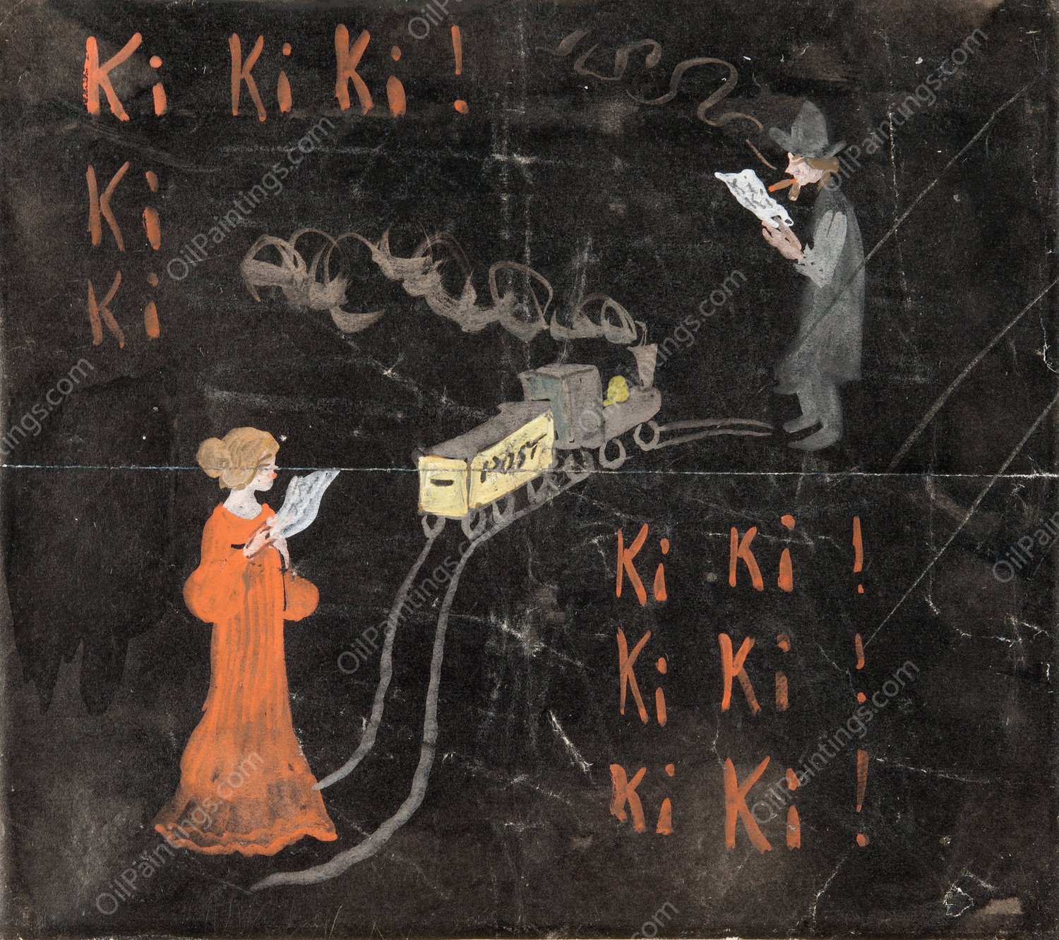 Ki Ki Ki! by Ivar Arosenius - Hand-Painted Oil Painting Reproduction