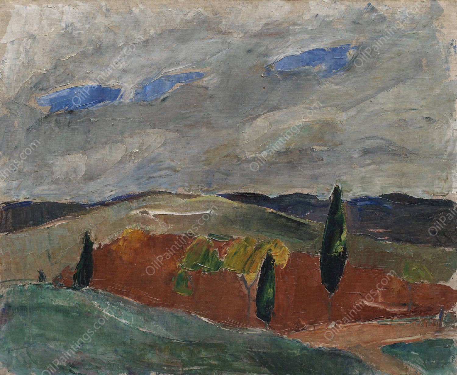 The Road to the Churchyard in Toledo  by J.A. Jerichau - Hand-Painted Oil Painting Reproduction