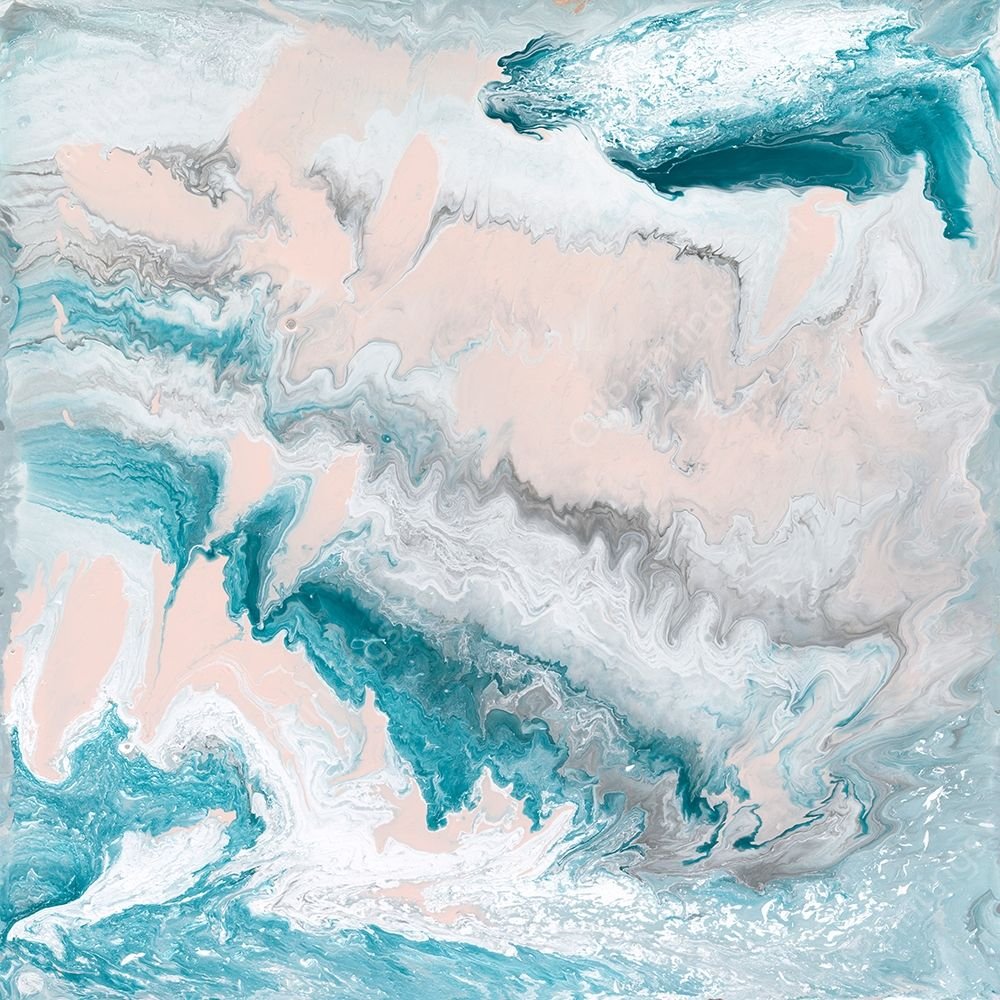 Pastel Swirl II by J. Holland - Hand-Painted Oil Painting Reproduction