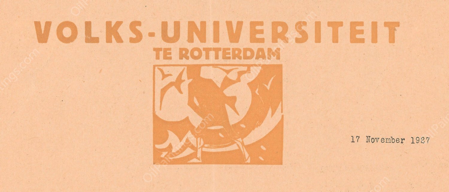 Embleem Volksuniversiteit te Rotterdam  by Jac Jongert - Hand-Painted Oil Painting Reproduction