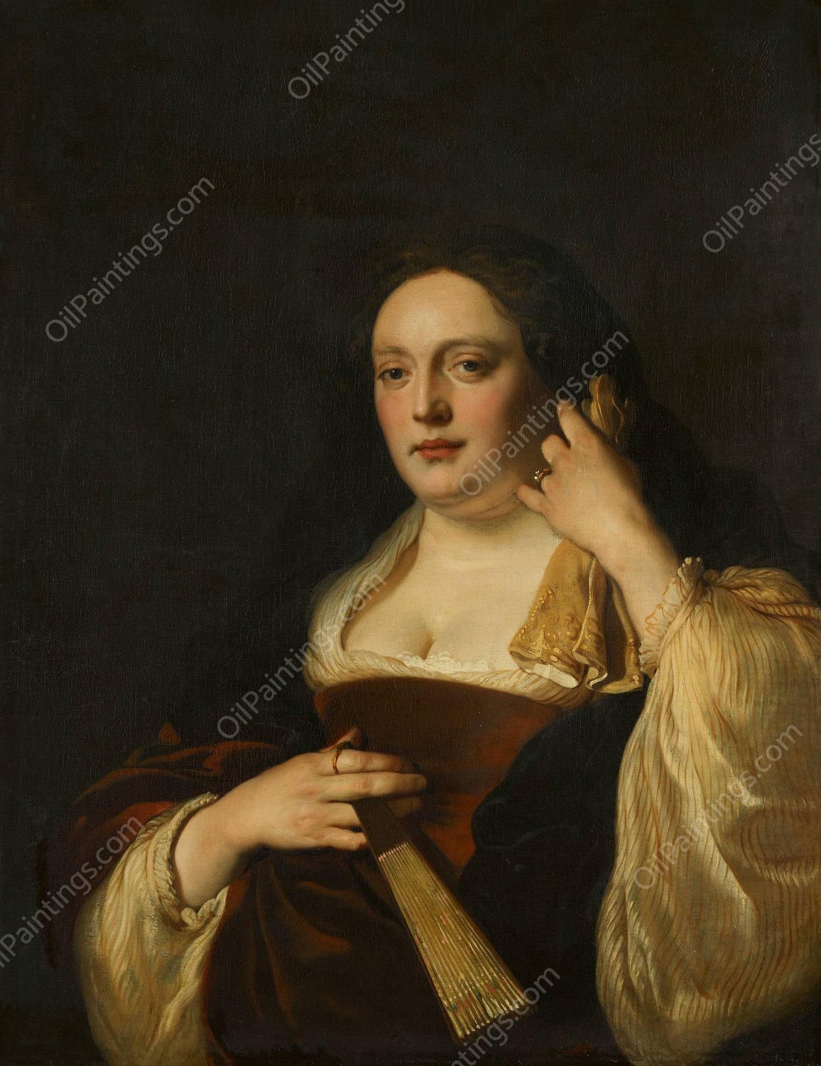 Rebecca Schellingwou  by Jacob Adriaensz Backer - Hand-Painted Oil Painting Reproduction