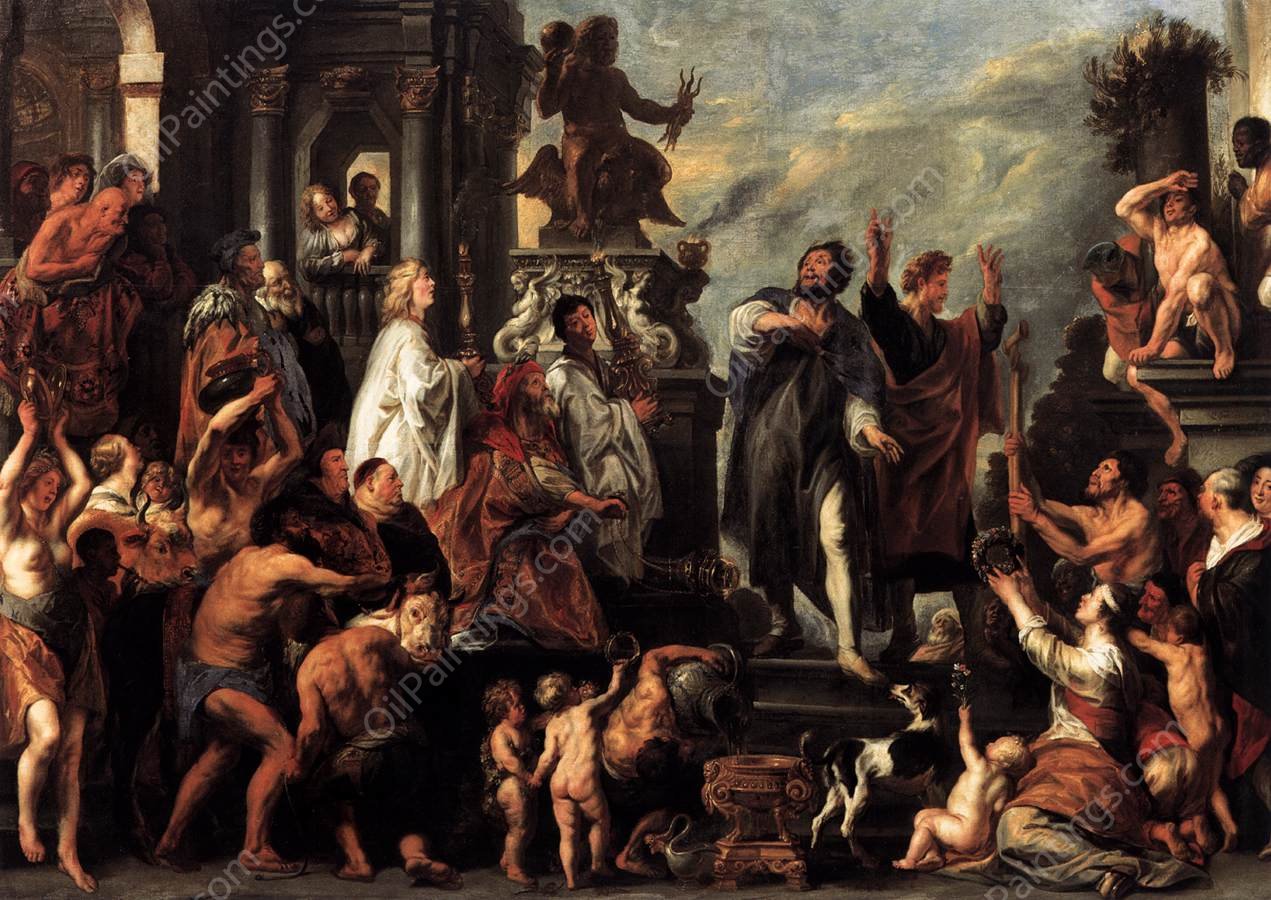 Apostles Paul and Barnabas in Lystra by Jacob Jordaens - Hand-Painted Oil Painting Reproduction