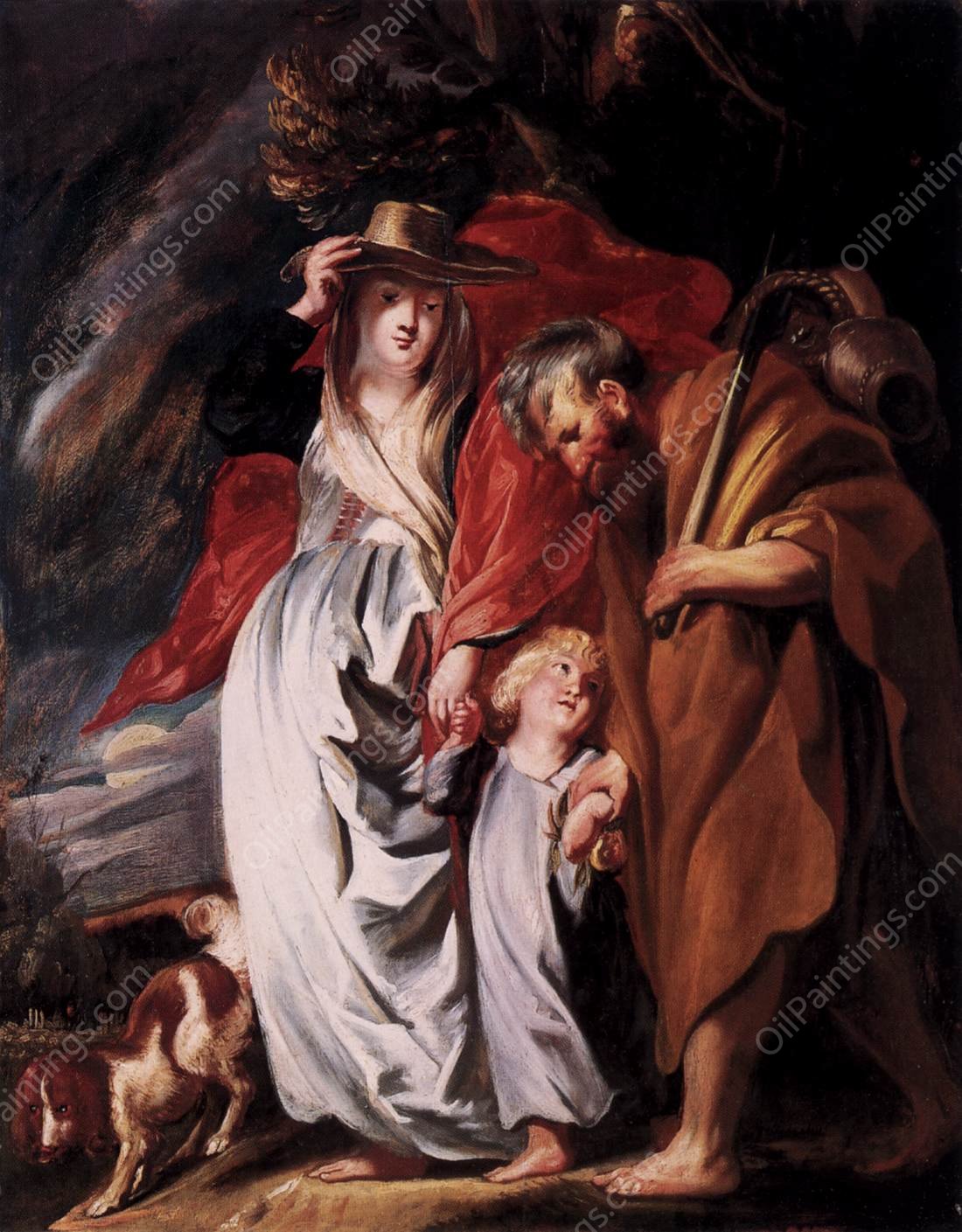 Return of the Holy Family from Egypt by Jacob Jordaens - Hand-Painted Oil Painting Reproduction