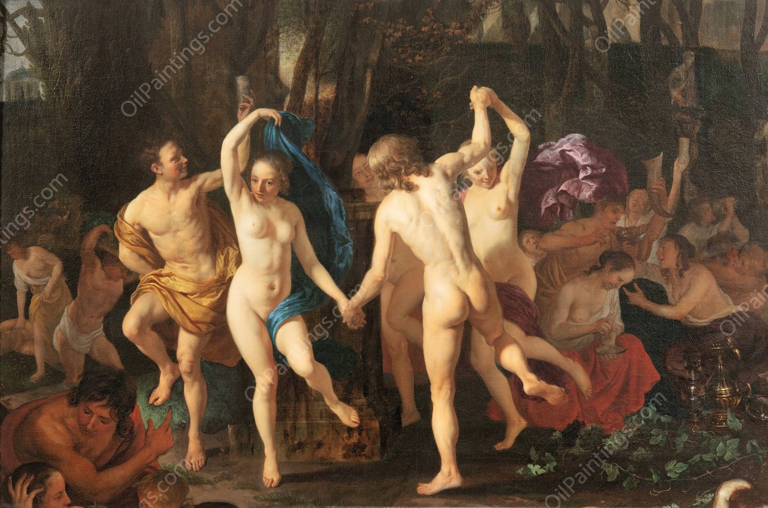 A Bacchanal by Jacob Van Loo - Hand-Painted Oil Painting Reproduction
