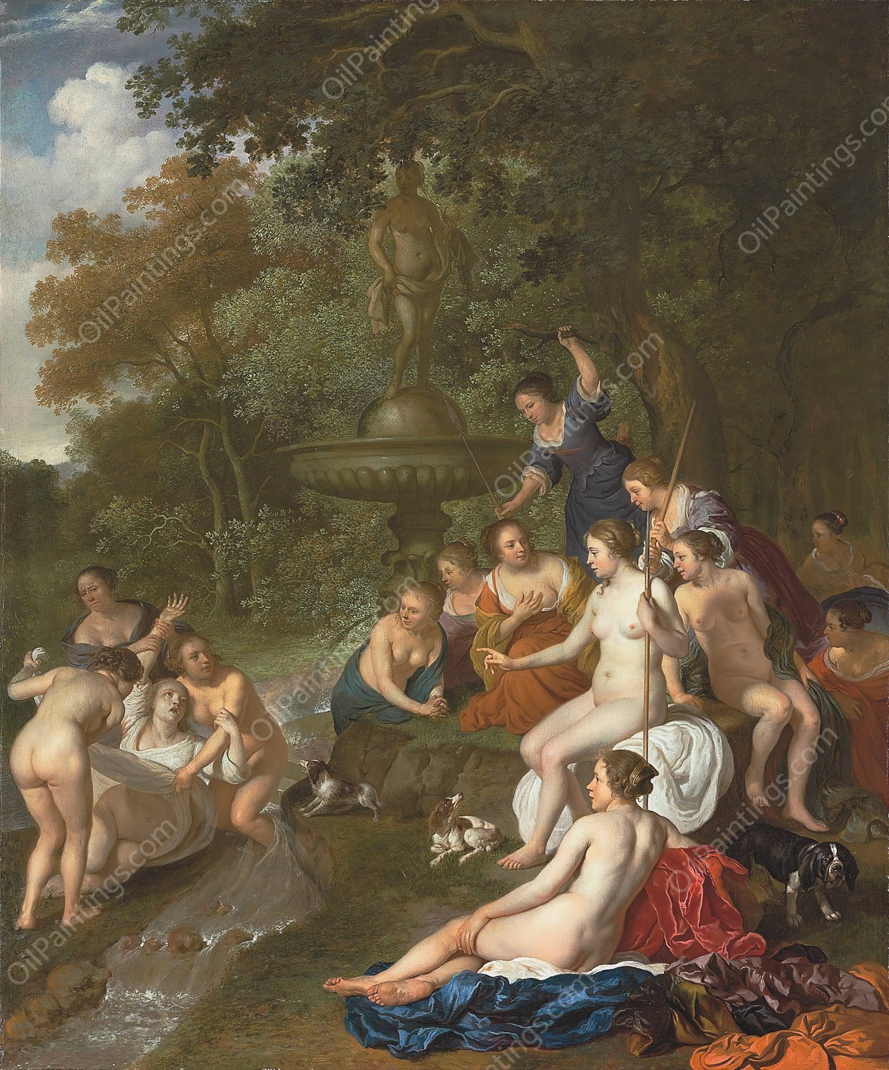 Diana And Callisto by Jacob Van Loo - Hand-Painted Oil Painting Reproduction