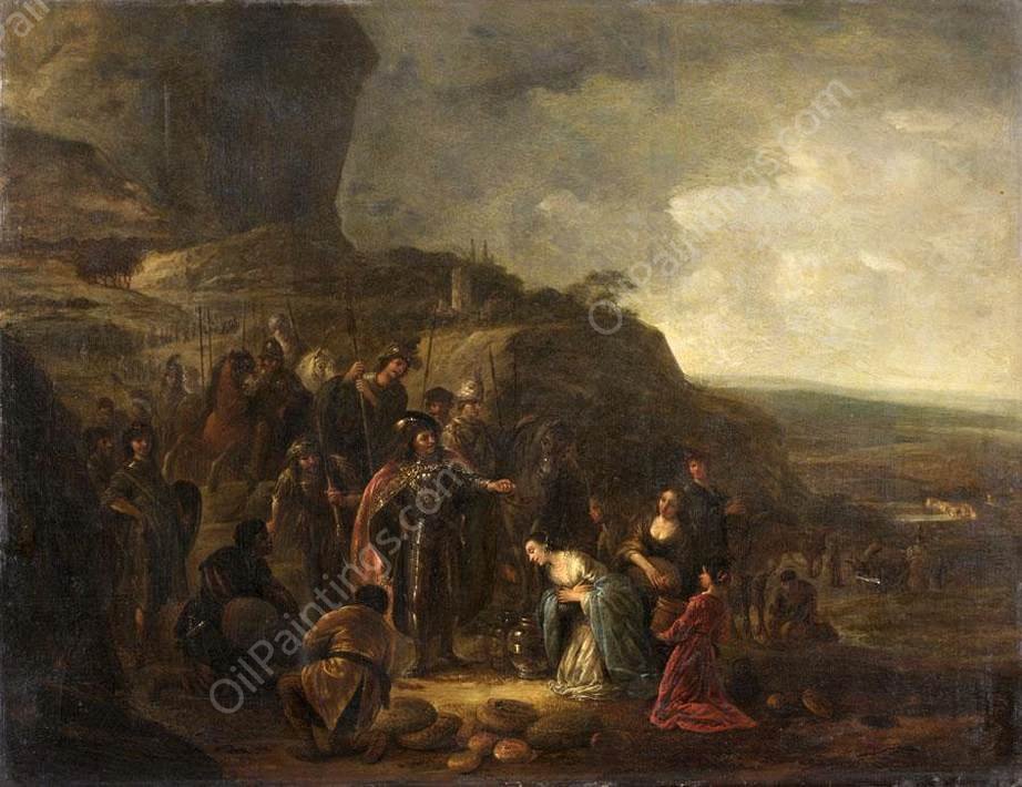 The Meeting of David and Abigail by Jacob Willemsz De Wet The Elder - Hand-Painted Oil Painting Reproduction