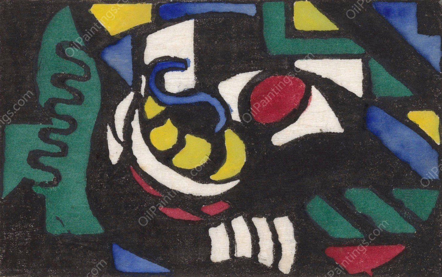 Compositie  by Jacoba Van Heemskerck - Hand-Painted Oil Painting Reproduction