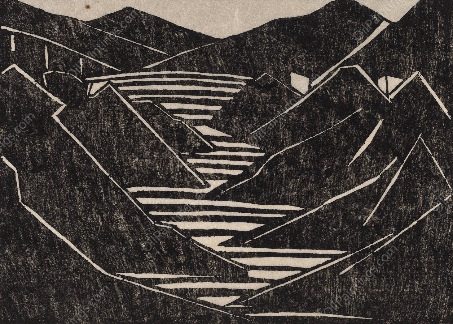 Fjord  by Jacoba Van Heemskerck - Hand-Painted Oil Painting Reproduction