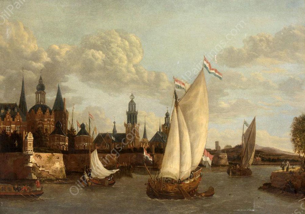 Capriccio View of Haarlem by Jacobus Storck - Hand-Painted Oil Painting Reproduction
