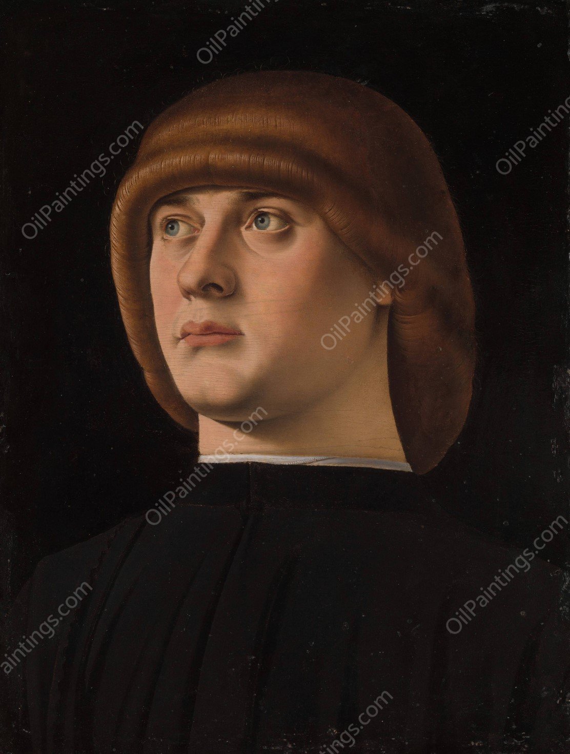 Portrait of a Young Man  by Jacometto Veneziano - Hand-Painted Oil Painting Reproduction