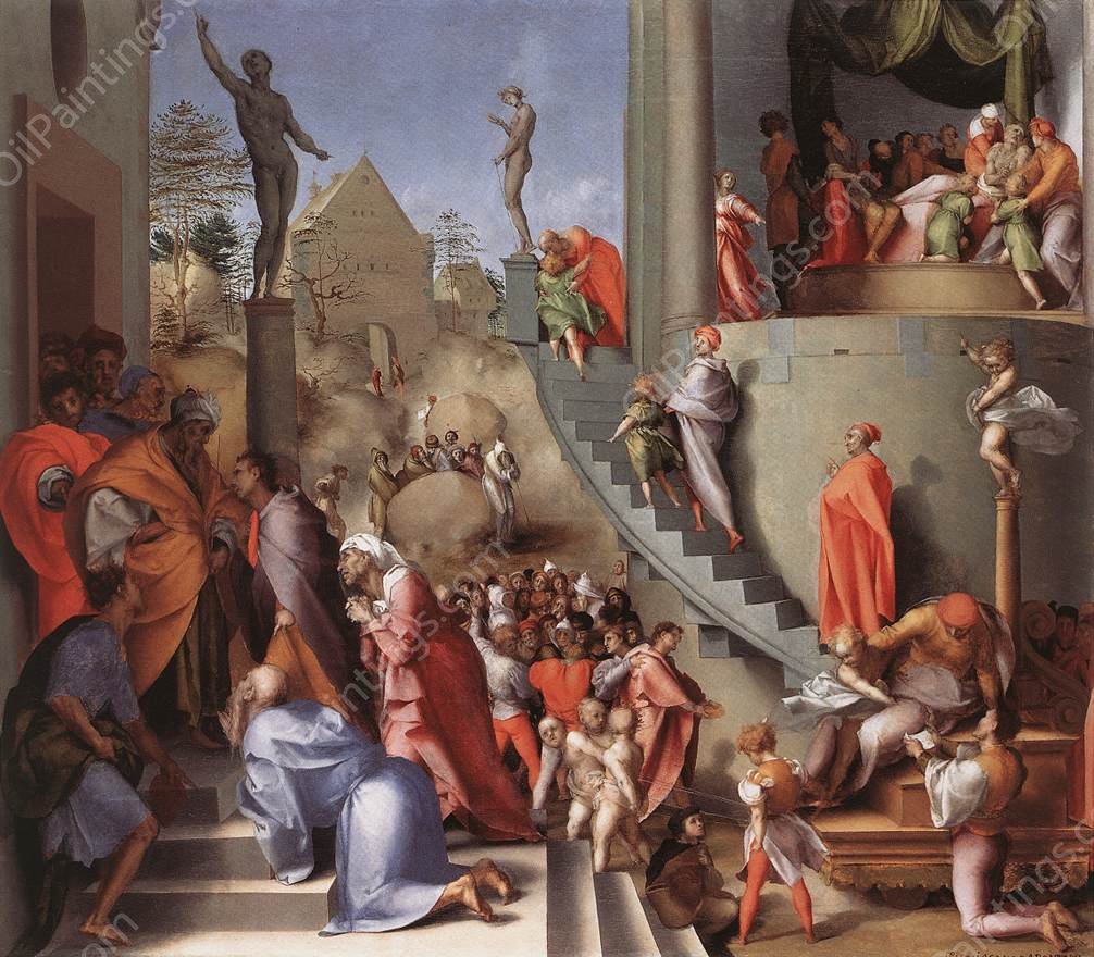 Joseph in Egypt by Jacopo Pontormo - Hand-Painted Oil Painting Reproduction