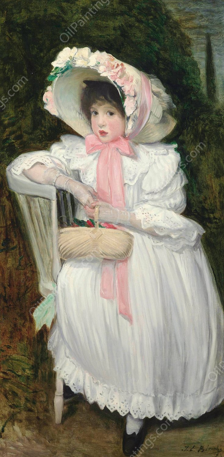 L'enfant au panier  by Jacques-Emile Blanche - Hand-Painted Oil Painting Reproduction