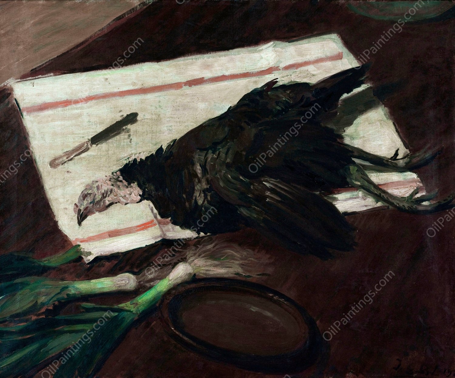 Nature Morte Au Dindon  by Jacques-Emile Blanche - Hand-Painted Oil Painting Reproduction