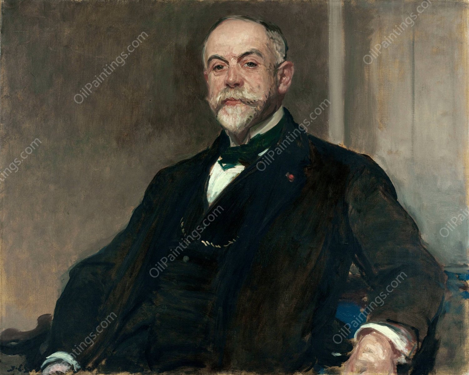Portrait de Leon Pissard  by Jacques-Emile Blanche - Hand-Painted Oil Painting Reproduction
