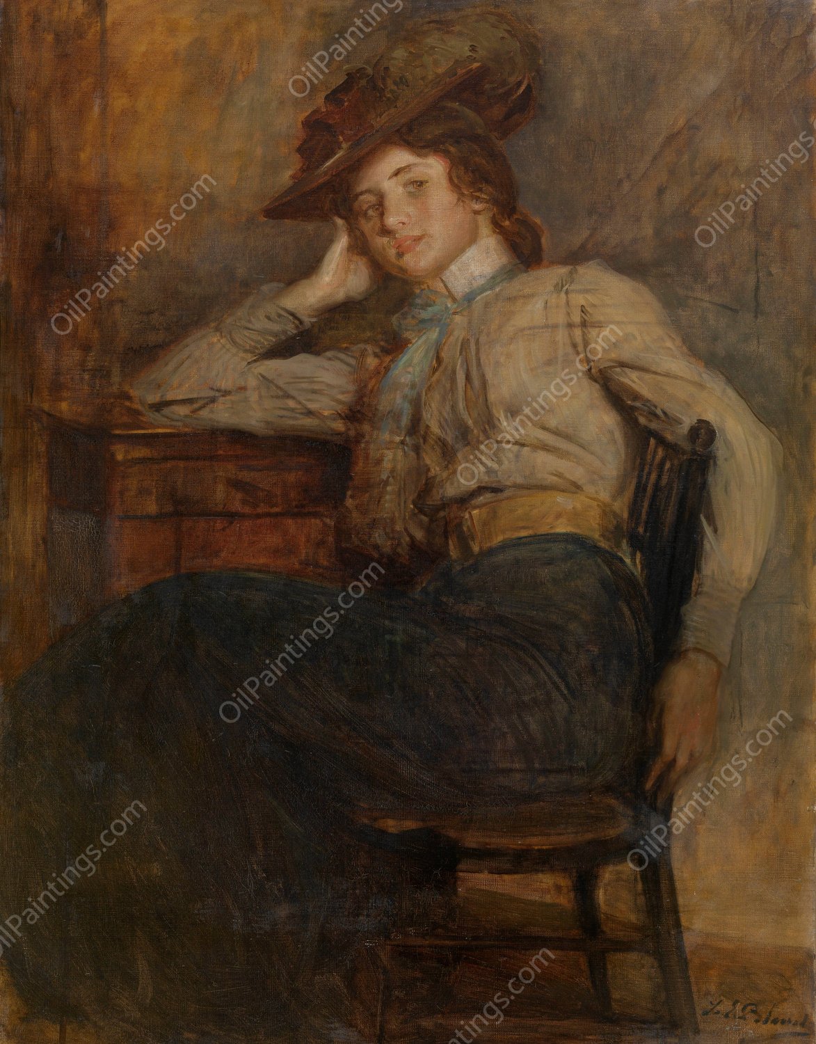 Reverie by Jacques-Emile Blanche - Hand-Painted Oil Painting Reproduction