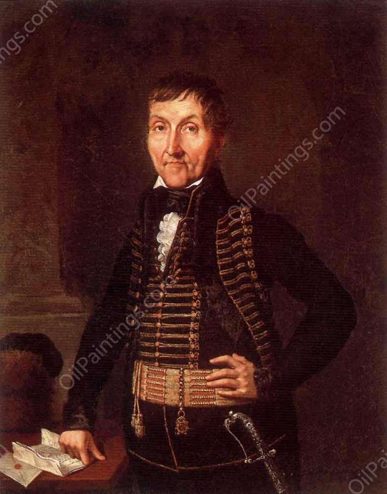 Portrait of a Nobleman by Janos Rombauer - Hand-Painted Oil Painting Reproduction