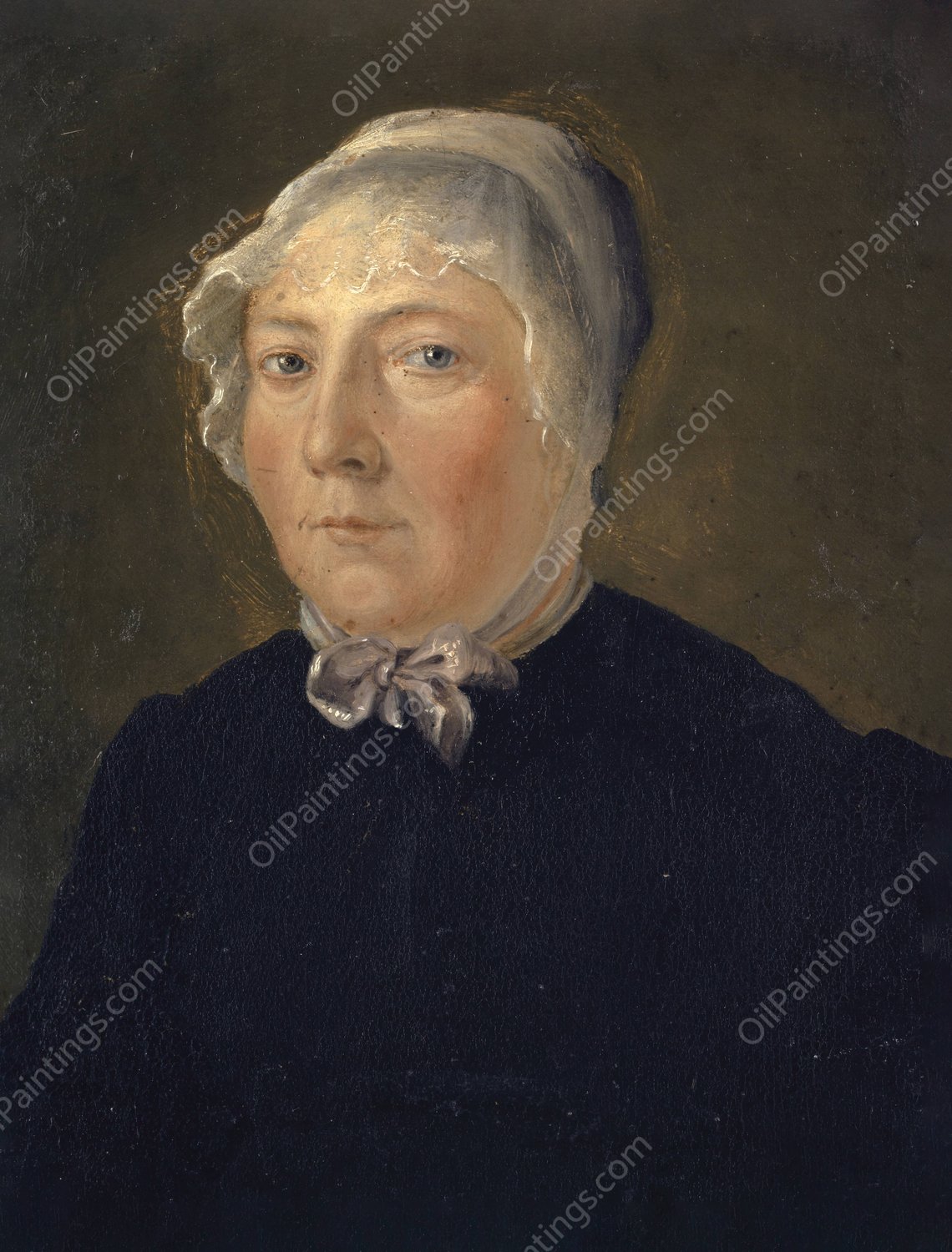 Portrait of the Artist's Mother, Maria Magdalena Miville-Lotz  by Jakob Christoph Miville - Hand-Painted Oil Painting Reproduction