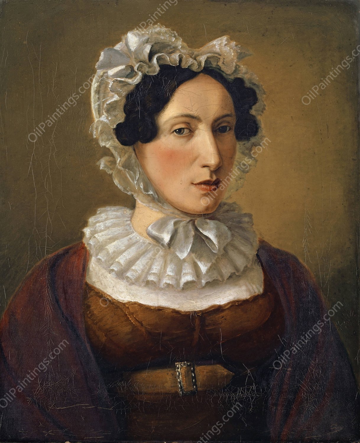 Portrait of the Artist's Sister-in-Law, Salome Miville-Keller  by Jakob Christoph Miville - Hand-Painted Oil Painting Reproduction