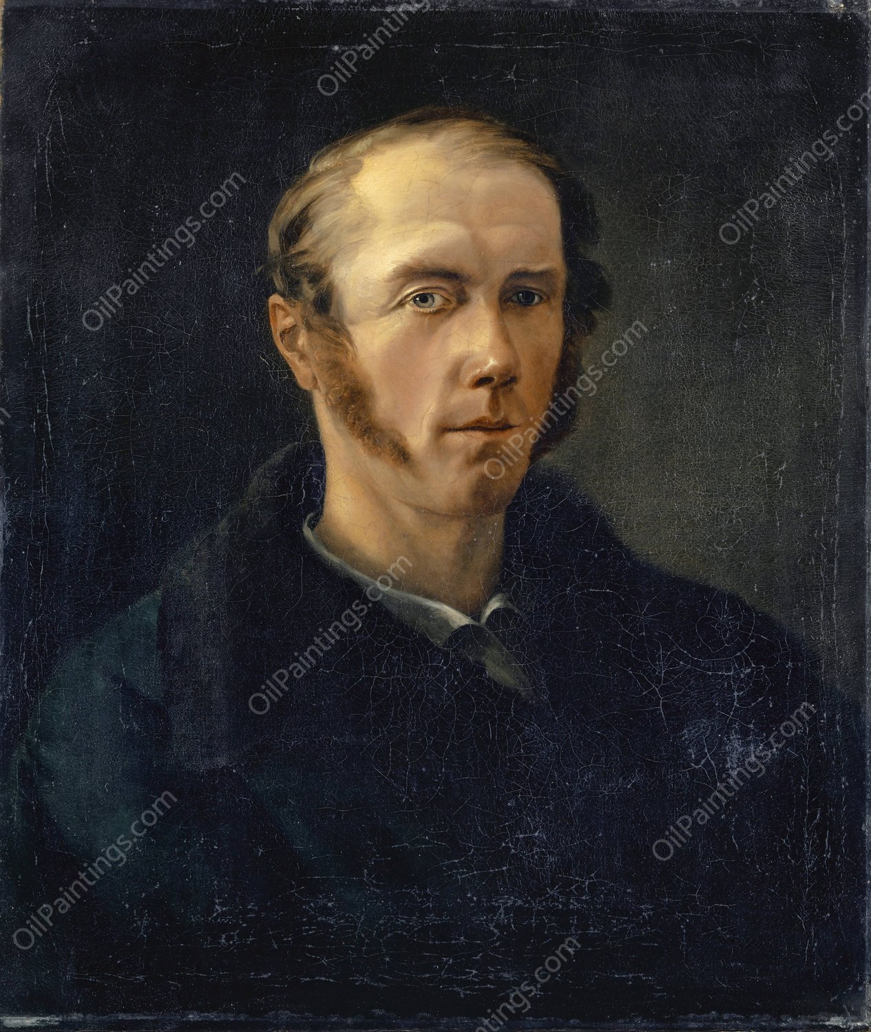 Self-Portrait  by Jakob Christoph Miville - Hand-Painted Oil Painting Reproduction