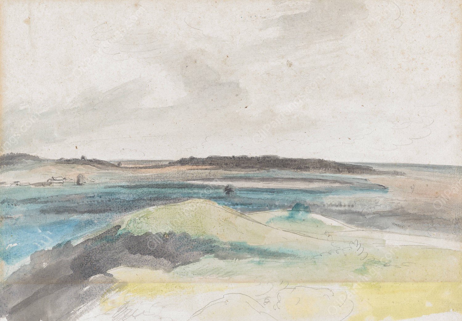 Weite nordische Landschaft  by Jakob Christoph Miville - Hand-Painted Oil Painting Reproduction