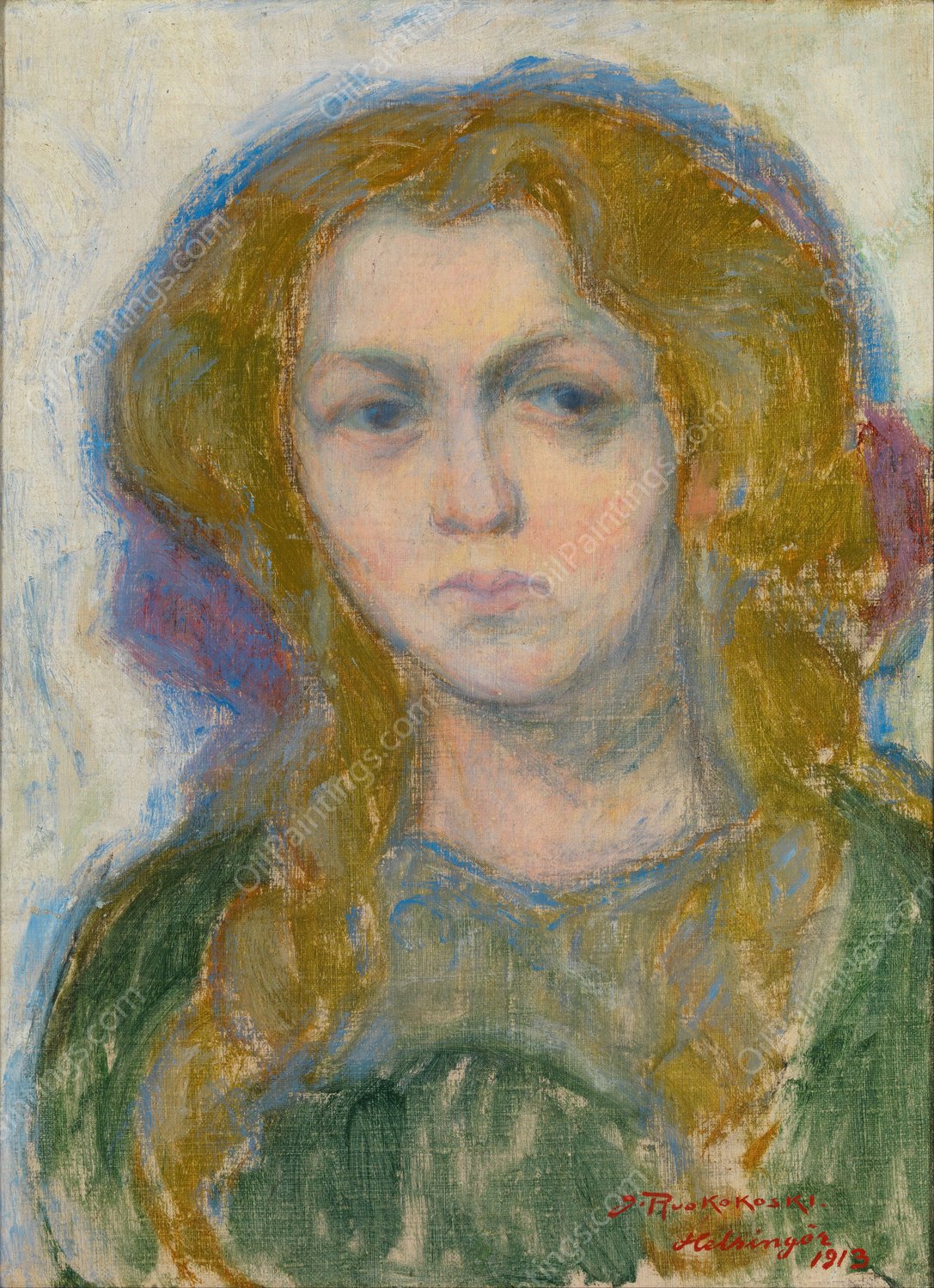 Girl  by Jalmari Ruokokoski - Hand-Painted Oil Painting Reproduction