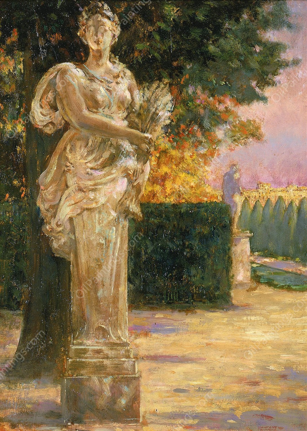 Terminal Figure of Ceres  by James Carroll Beckwith - Hand-Painted Oil Painting Reproduction