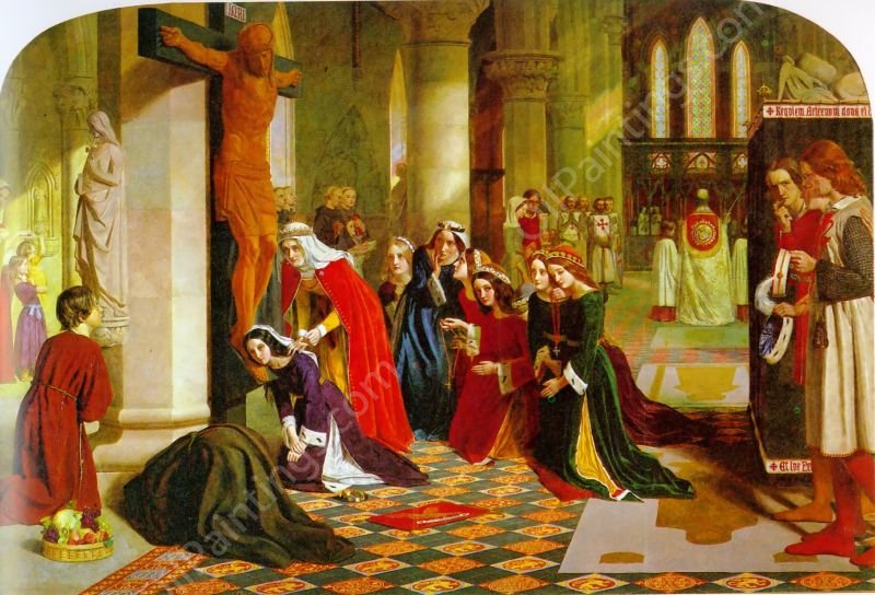 The Renunciation of Queen Elizabeth of Hungary by James Collinson - Hand-Painted Oil Painting Reproduction