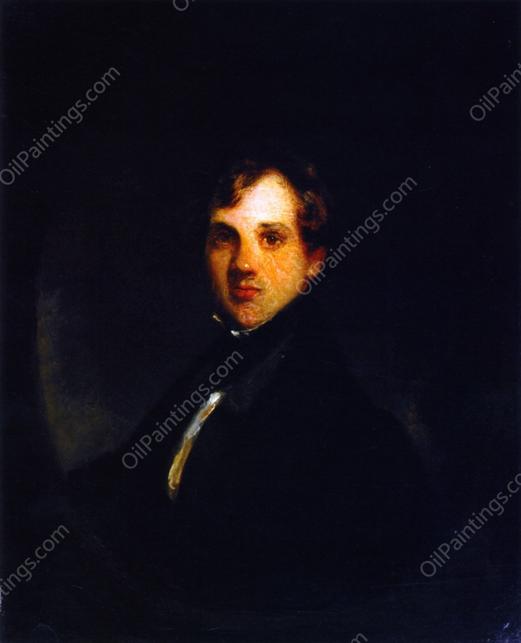 Portrait of Horatio Seymour by James Edward Freeman - Hand-Painted Oil Painting Reproduction