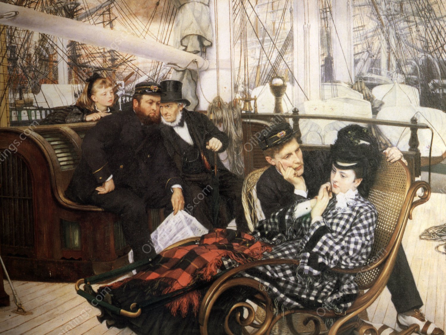 The Last Evening by James Tissot - Hand-Painted Oil Painting Reproduction