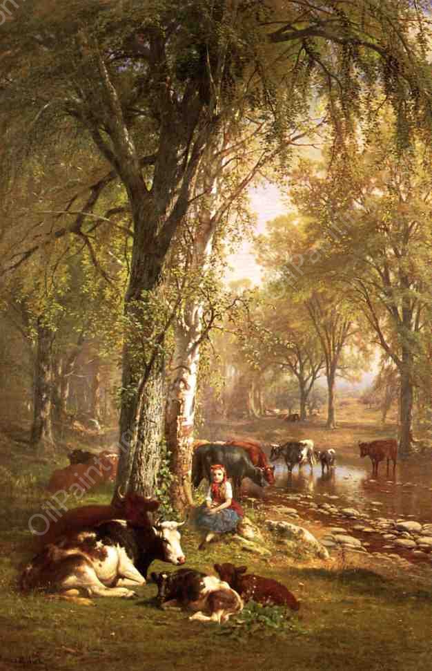 Among Friends by James Mcdougal Hart - Hand-Painted Oil Painting Reproduction