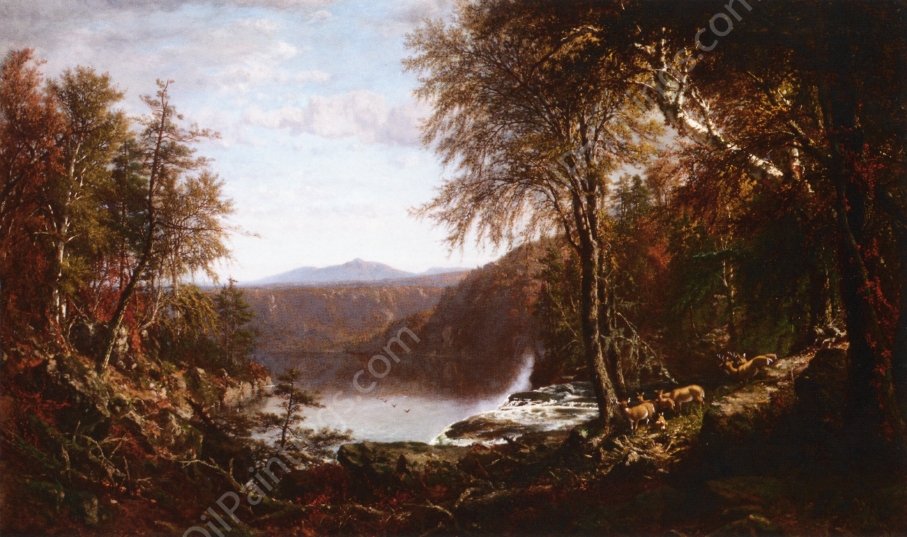 Loon Lake, Adironcacks by James Mcdougal Hart - Hand-Painted Oil Painting Reproduction