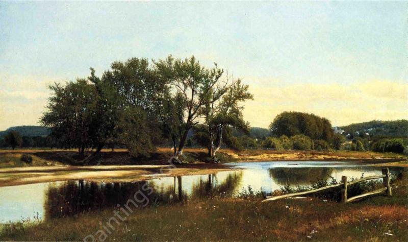 River Reflections by James Mcdougal Hart - Hand-Painted Oil Painting Reproduction