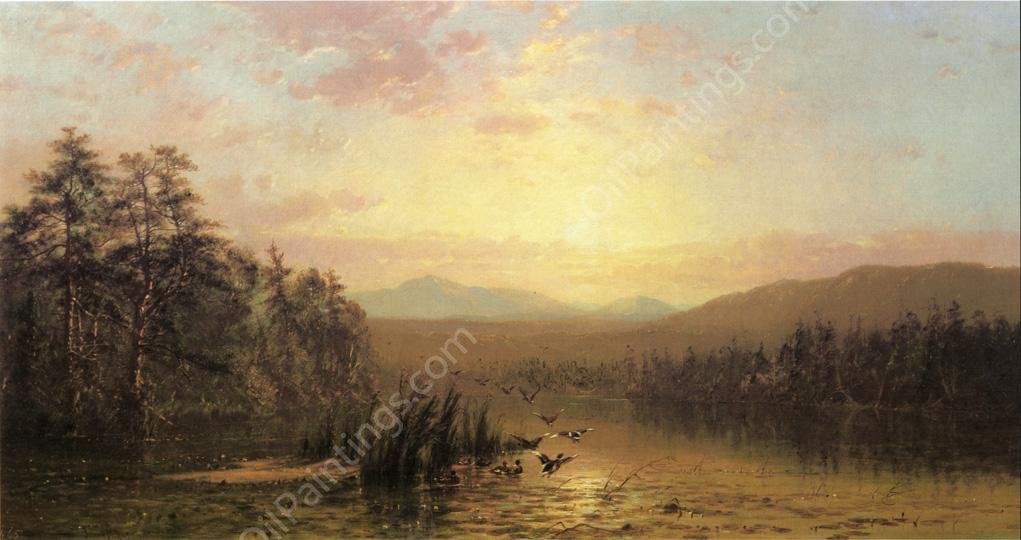 Taking Flight by James Mcdougal Hart - Hand-Painted Oil Painting Reproduction