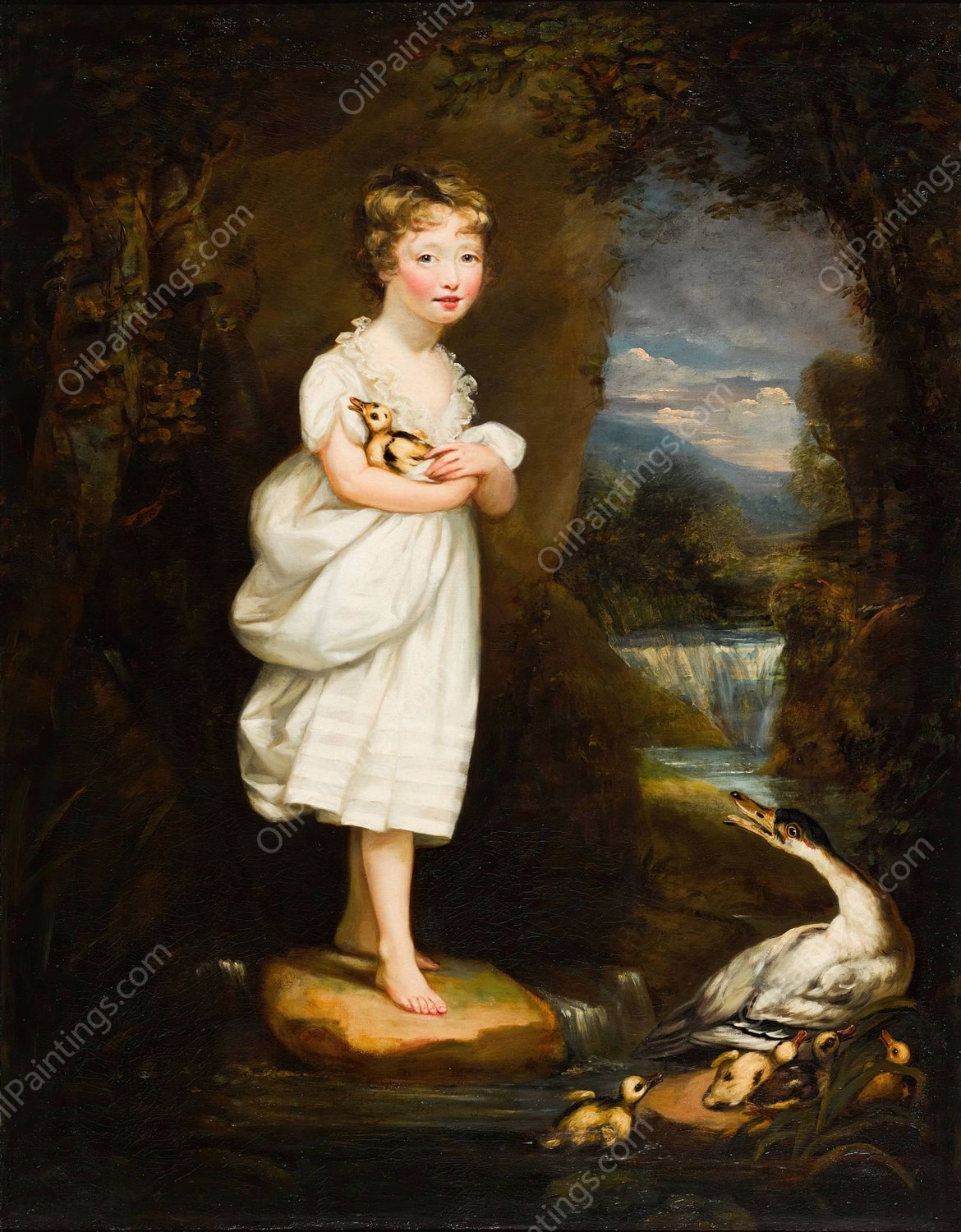 Portrait of Charlotte Leycester  by James Northcote - Hand-Painted Oil Painting Reproduction