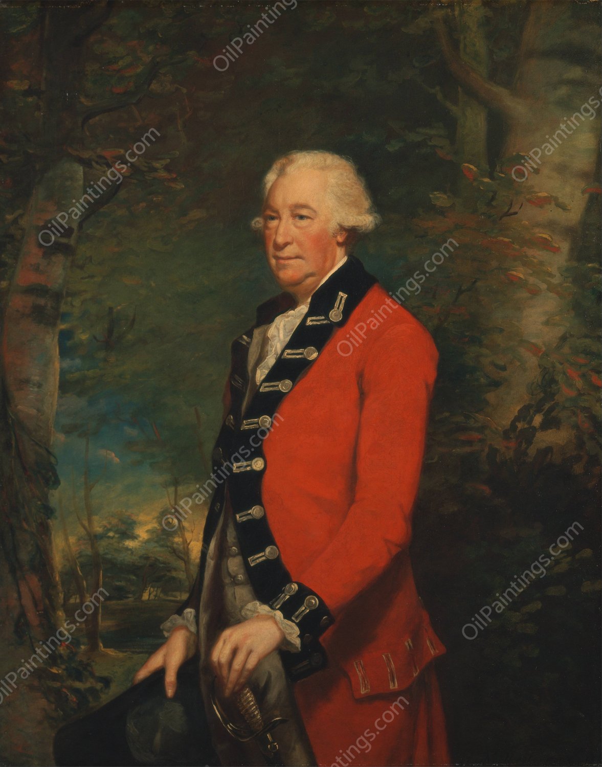 Sir Ralph Milbanke, Bt., in the Uniform of the Yorkshire  by James Northcote - Hand-Painted Oil Painting Reproduction