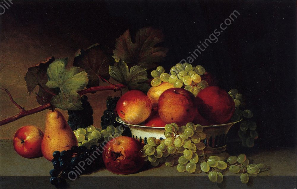 Still Life, Apples, Grapes, Pear by James Peale - Hand-Painted Oil Painting Reproduction