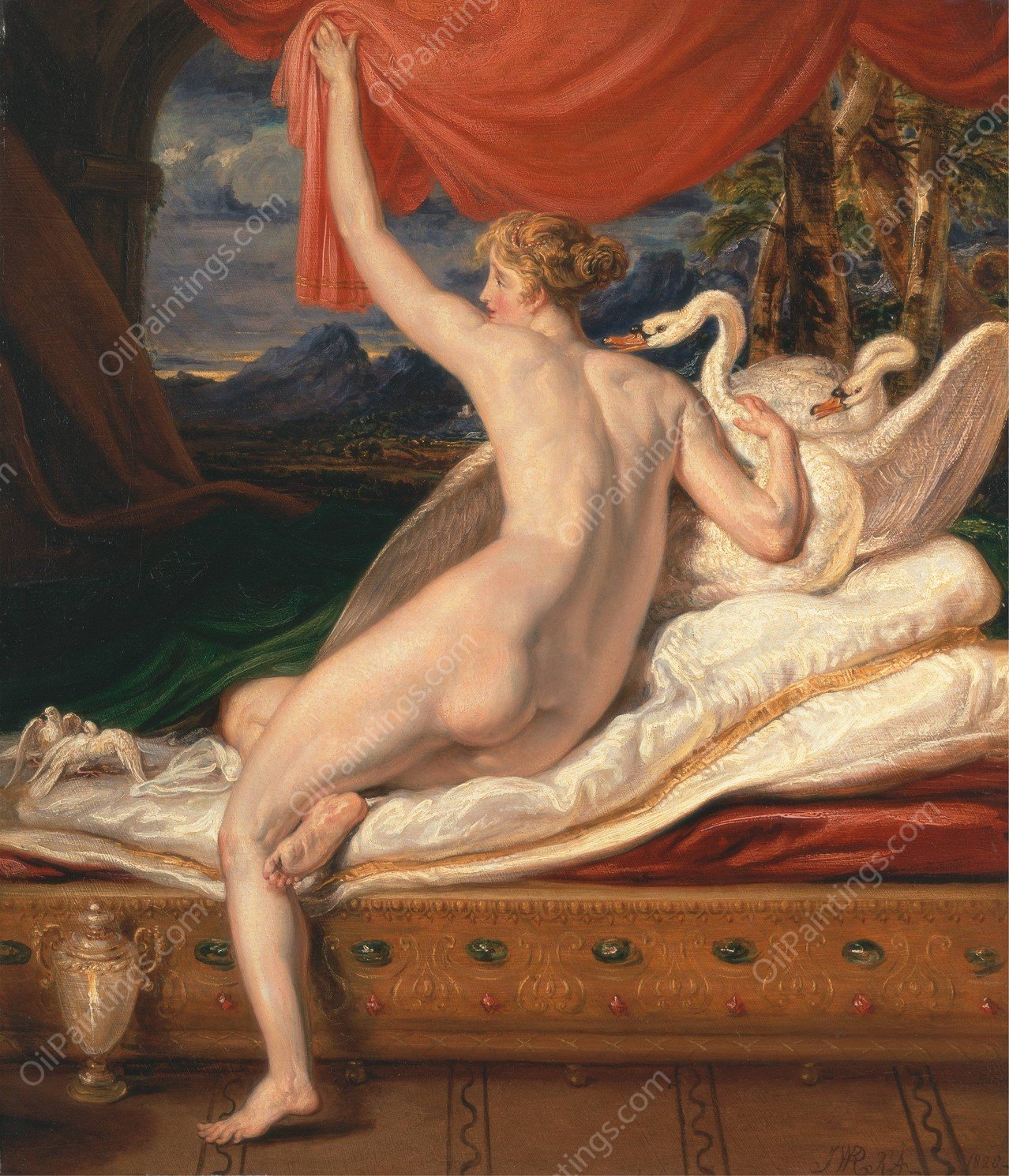 Venus Rising from her Couch  by James Ward - Hand-Painted Oil Painting Reproduction