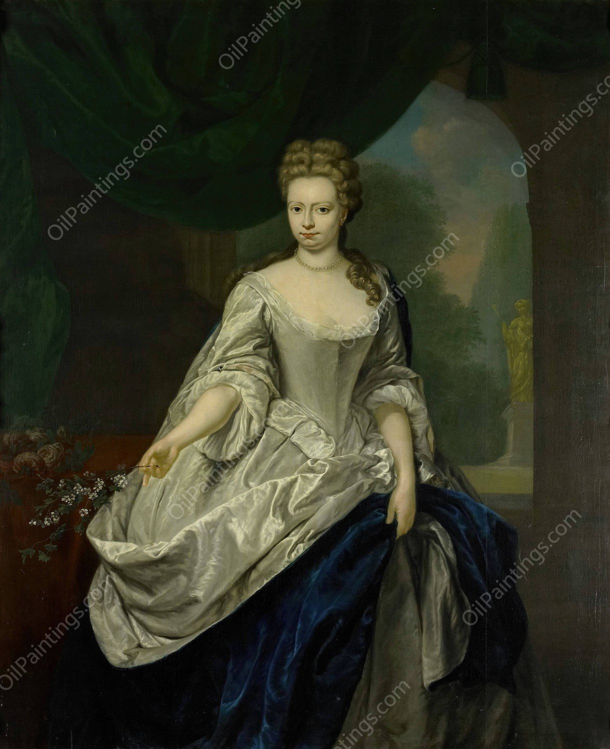 Portrait of Louise Christina Trip  by Jan Abel Wassenbergh - Hand-Painted Oil Painting Reproduction