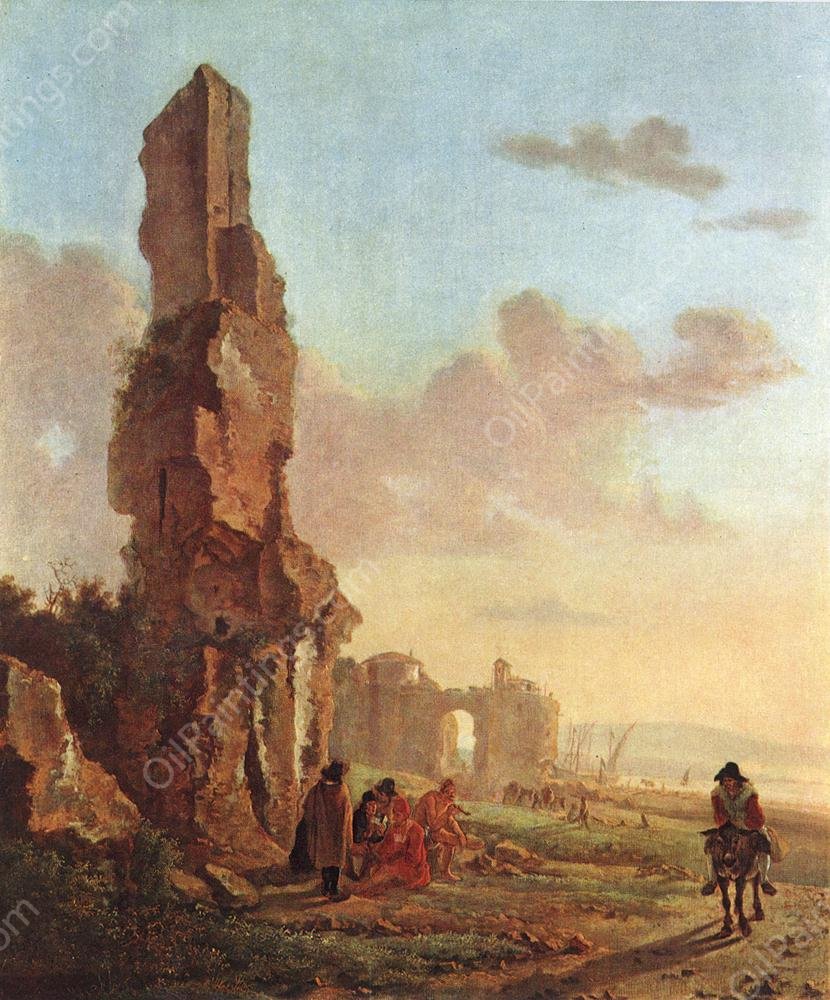 Ruins at the Sea by Jan Both - Hand-Painted Oil Painting Reproduction