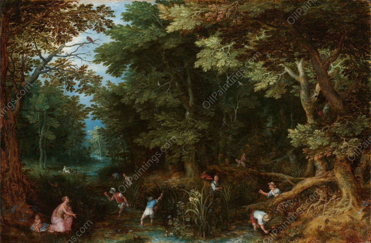Latona and the Lycian Peasants  by Jan Brueghel The Elder - Hand-Painted Oil Painting Reproduction
