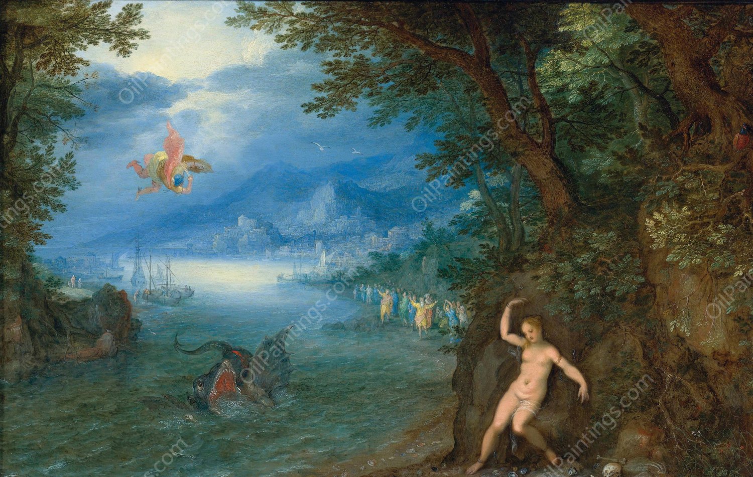Perseus And Andromeda by Jan Brueghel The Elder - Hand-Painted Oil Painting Reproduction