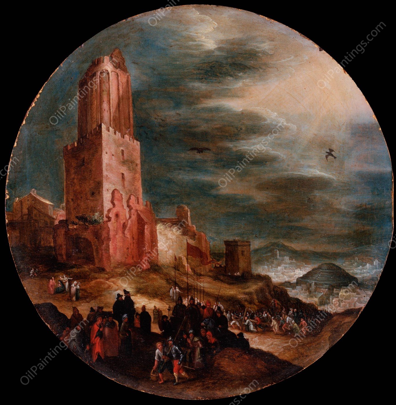 Road to Golgotha  by Jan Brueghel The Elder - Hand-Painted Oil Painting Reproduction