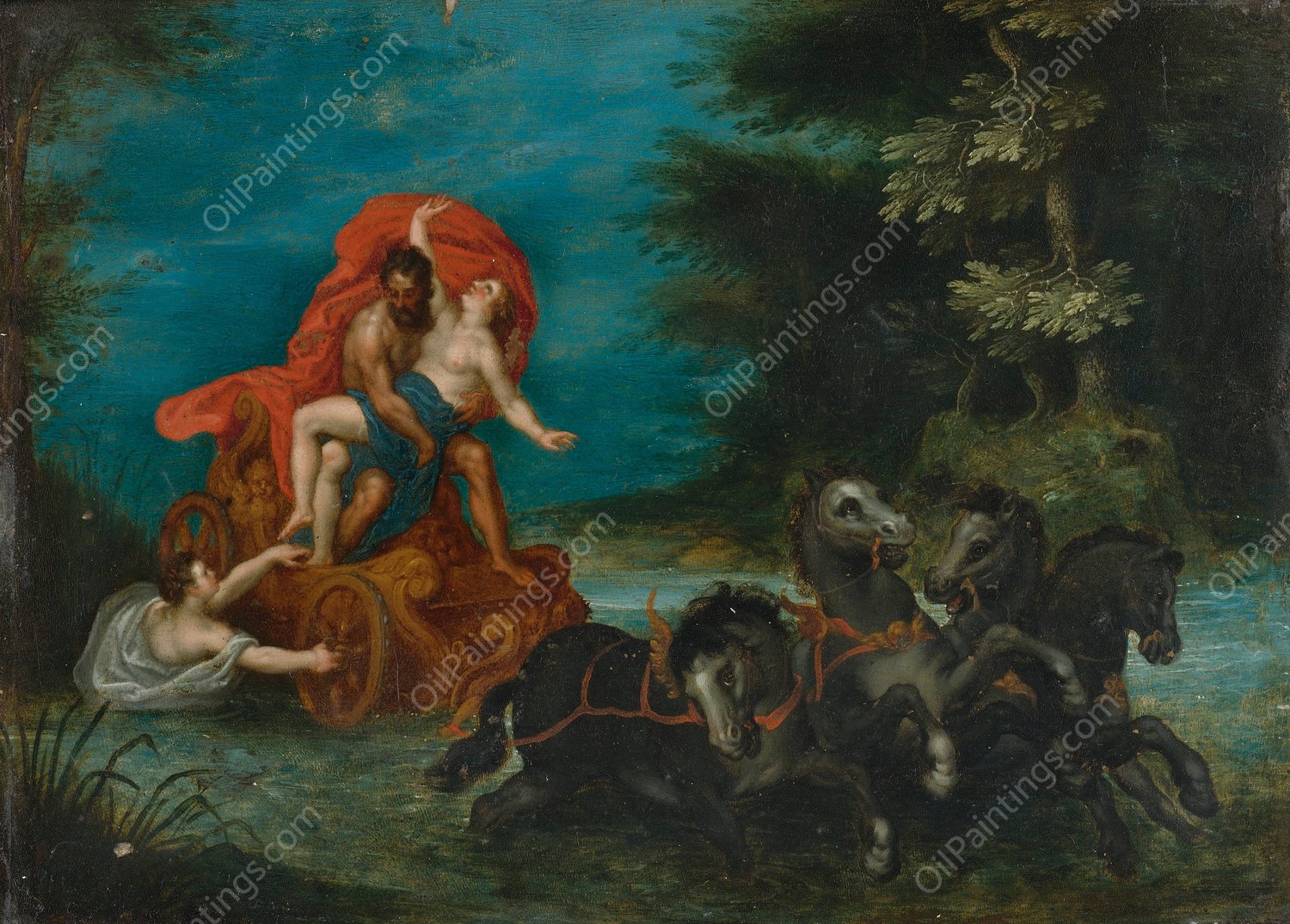 The Rape Of Proserpina by Jan Brueghel The Elder - Hand-Painted Oil Painting Reproduction