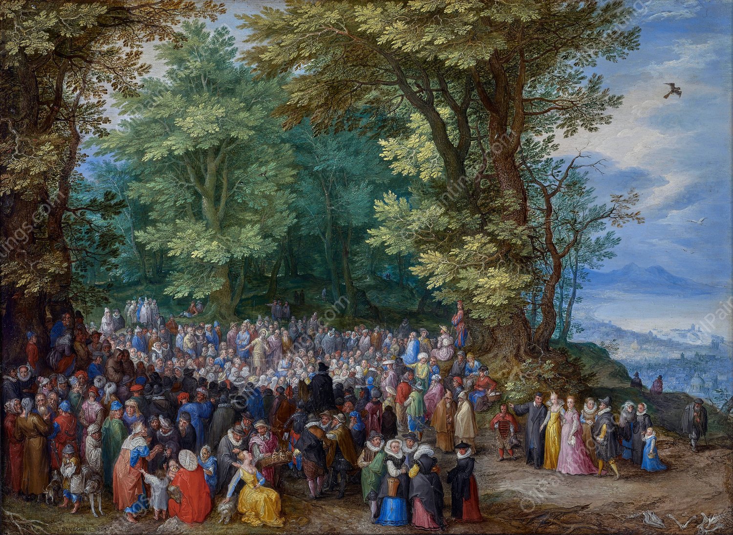 The Sermon on the Mount  by Jan Brueghel The Elder - Hand-Painted Oil Painting Reproduction